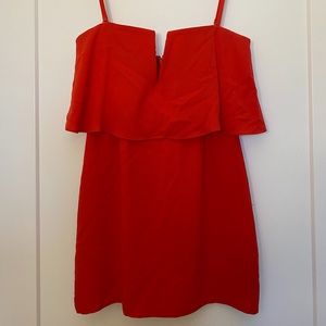 BCBGMaxAzria Kate Strapless Dress in Red Berry